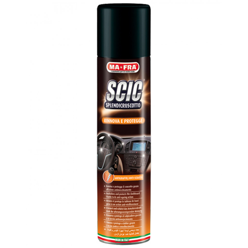 SCIC ORANGE (spray) 600 ML защитная полироль для пластика глянцевая .  MA-FRA, Италия