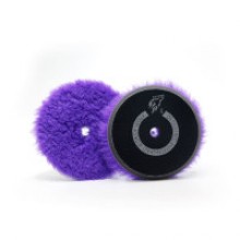 NW Полировальный круг меховой 125мм Wool buffing pad light purple